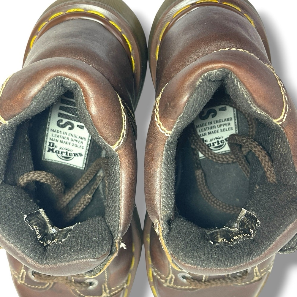 Vintage Dr Martens Booties Womens Size Tag 5 (US-7?), Brown Made in England 8542 - Picture 11 of 15